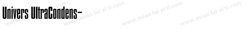 Univers UItraCondens字体转换